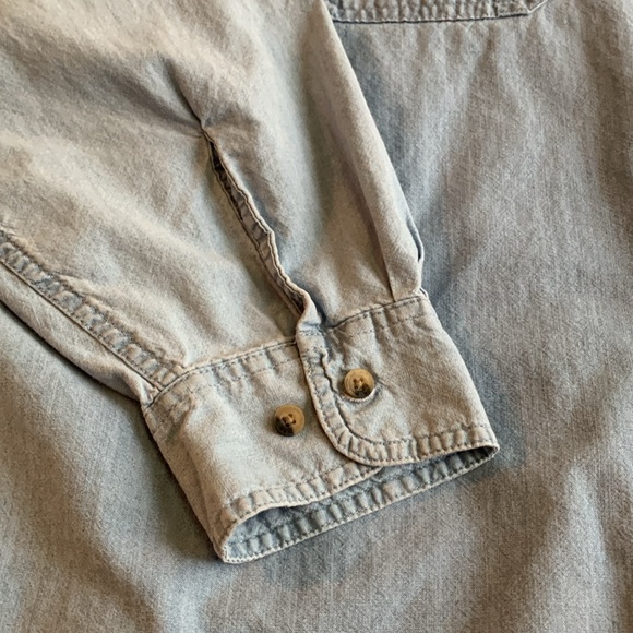 Men’s Wrangler long sleeve blue button up shirt. Size 3XL. - Picture 6 of 8